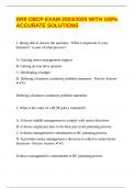 DRII CBCP EXAM 2024&sol;2025 WITH 100&percnt; ACCURATE SOLUTIONS