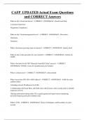 CAFP    Bundled Exam Questions and CORRECT Answers