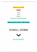 Official summer 2024 AQA GCSE MUSIC 8271&sol;W Component 1 Understanding music Merged Question Paper &plus; Mark Scheme