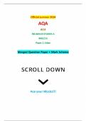 Official summer 2024 AQA GCSE RELIGIOUS STUDIES A 8062&sol;15 Paper 1&colon; Islam Merged Question Paper &plus; Mark Scheme