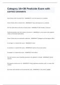 Category 3A&plus;3B Pesticide Exam with correct answers