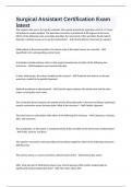 Surgical Assistant Certification Exam latest