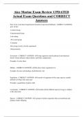 Aice Marine  Bundled Exam Questions and CORRECT Answers