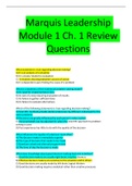 NUR 4357 4357 Marquis Leadership Module 1 Ch. 1 Review Questions