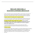 HESI ADV MED SURG v2 QUESTION&sol;ANSWER&lpar;S&rpar; HESI EXAM