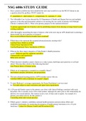 NSG 6006 STUDY GUIDE  QUESTIONS AND ANSWERS