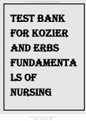 TEST BANK FOR KOZIER AND ERBS FUNDAMENTALS OF NURSING 10TH EDITION BY BERMAN 2022 UPDATE