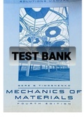 Exam (elaborations) TEST BANK FOR Mechanics Of Materials 4th Edition B 