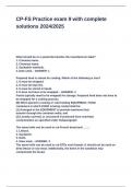 CP-FS Practice exam 9 with complete solutions 2024&lowbar;2025