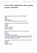 CP-FS STUDY GUIDE exam with complete solutions 2024&lowbar;2025