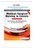 TEST BANK &Tab;                          FOR LEWIS MEDICAL-SURGICAL NURSING IN CANADA                                                           4TH EDITION&sol;ALL CHAPTERS 