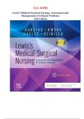 Lewis Medical Surgical Nursing 12th Edition Test Bank By  Mariann M&period; Harding
