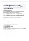  Cigna 2024 Products & Benefits Overview Exam Questions And All Correct Answers&period;