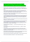 NCCER Turner Recertification TEST Exam Questions with Correct Answers
