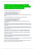 NCCER Intermediate Rigging&comma; 3rd Ed Lattice Boom Assembly & Disassembly Exam Questions and Answers