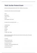 TAUC Scribe Pretest Exam - Questions and answers Graded A&plus;