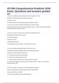 ATI RN Comprehensive Predictor 2019 Exam&period; Questions and answers graded A&plus;