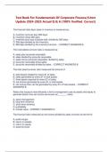 Test Bank For Fundamentals Of Corporate Finance&sol;&sol;Ltest Update 2024-2025 Actual Q & A &lpar;100&percnt; Verified Correct&rpar;