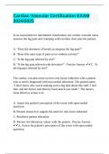 Cardiac-Vascular Certification EXAM 2024&sol;2025 