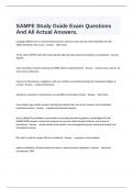  SAMFE Study Guide Exam Questions And All Actual Answers&period;
