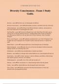 Diversity Consciousness - Exam 1 Study Guide&period;
