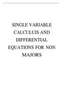Summary  Maths For Engineers :calculus analysis and differential