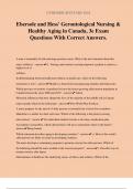 Ebersole and Hess' Gerontological Nursing & Healthy Aging in Canada&comma; 3e Exam Questions With Correct Answers&period;