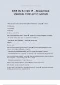 EEB 162 Lecture 15 &ndash; Auxins Exam Questions With Correct Answers