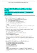 Seidel's Guide to Physical Examination 9th Edition Ball Test Bank &sol; Ball&colon; Seidel&rsquo;s Guide to Physical Examination&comma; 9th Edition&comma; complete test bank&semi; questions and answers &lpar;deeply explained&rpar;