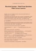 Electrical Systems &ndash; Final Exam Questions With Correct Answers