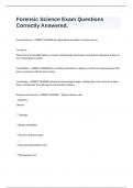 Forensic Science Exam Questions Correctly Answered&period;