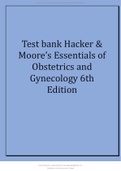 Test bank Hacker & Moore&rsquo;s Essentials of Obstetrics and Gynecology 6th Edition