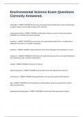 Environmental Science Exam Questions Correctly Answered&period;