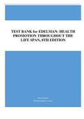 EDELMAN&colon; HEALTH PROMOTION THROUGHOUT THE LIFE SPAN&comma; 8TH EDITION Test Bank