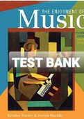 Exam (elaborations) TEST BANK FOR The Enjoyment of Music 11th Edition  