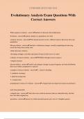 Evolutionary Analysis Exam Study Guide&period;