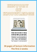 History of Knowledge college samenvatting, MKDA