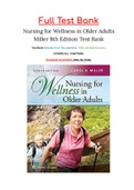 Nursing for Wellness in Older Adults 8th Edition by Carol A Miller Test Bank PDF printed