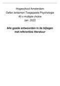 Oefen tentamen Toegepaste Psychologie 2022 - vragen en antwoorden - o&period;b&period;v&period; Aronson&comma; E&period;&comma; Wilson&comma; T&period; D&period; & Akert&comma; R&period; M &lpar;2017&rpar;&period; & Johnson & Johnson &lpar;2021&rpar;