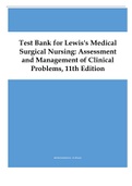 Lewis's Medical Surgical Nursing: Assessment and Management of Clinical Problems, 11th Edition. TEST BANK