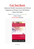 Advanced Health Assessment and Clinical Diagnosis in Primary Care 5th Edition by Joyce E. Dains Test Bank PDF printed