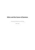 Summary for the Ethics and the future of business midterm exam