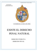 EXISTE EL DERECHO PENAL NATURAL