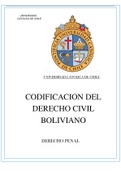 CODIFICACION DEL DERECHO CIVIL BOLIVIANO
