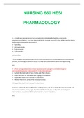 NURSING 660 Hesi Pharmacology 2021 Grade A+ scored