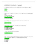 QNT 351 FINAL EXAM &vert; Verified