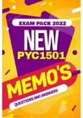 PYC1501 NEW 2022 Exam Paper Solutions (Questions and Answers) - All you Need!!!