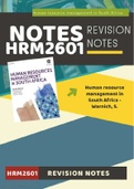 HRM2601 Revision Notes/Questions and answers compiled - To help you Pass this module