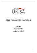 Food Preparation II FOO1601