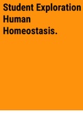 Exam (elaborations) Student Exploration Human Homeostasis 